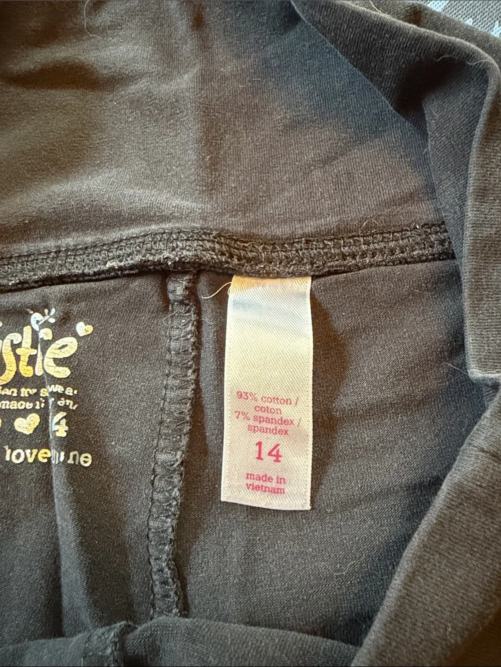 Kids Size 14 Justice leggings in black